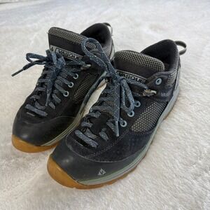 Vasque Grand Traverse Hiking Shoe Womens 10 Black Gray Suede Mesh Trails Outdoor